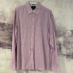 Purple Button Dress Shirt by Black Brown Size XL